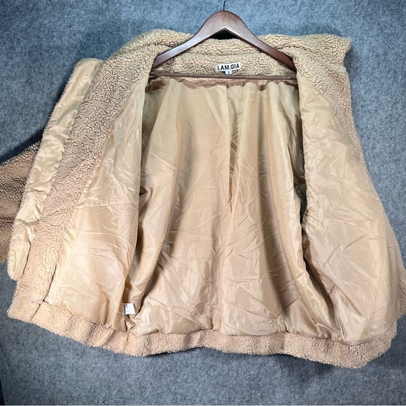 I Am Gia Pixie Coat Size S Small Caramel Teddy Sherpa Jacket - Picture 2 of 10